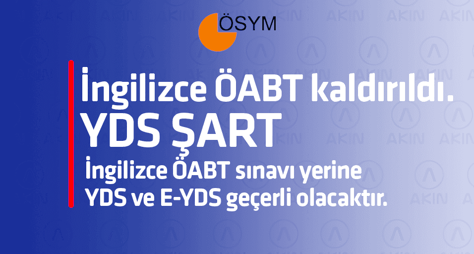 ÖABT İNGİLİZCE YERİNE YDS GELDİ